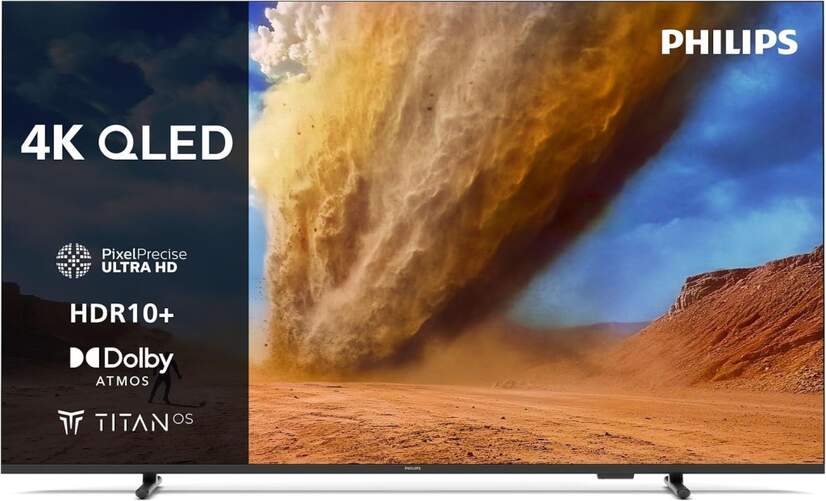 TV Philips 43" QLED 43PUS7810 - 4K Ultra HD, Smart TV con TitanOS, Dolby Digital/Atmos 20W, HDR10+