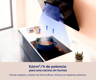 CAMPANA ARTICA AVERTIKA60CN 60CM C NEGRA