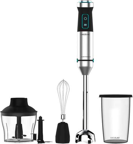 Batidora Cecotec Power TitanBlack 04272 - 1500 W, Pie XL, 0,8 L, Negro, Inox