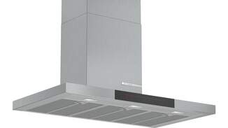 Campana decorativa Bosch DWB98JQ50 - A+, 90cm, Extracci&oacute;n m&aacute;x 843m3/h, 5 Potencias, EcoSilence, Inox