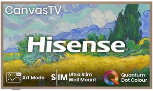 TV Hisense 55" Canvas TV QLED 55S7NQ - UHD 4K Quantum Dot Color, Smart TV VIDAA, HDR10+, 144 Hz
