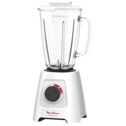 Batidora Vaso Moulinex LM43P110 - 600W, Vaso Vidrio 1.75L, 2 Velocidades, Picahielo