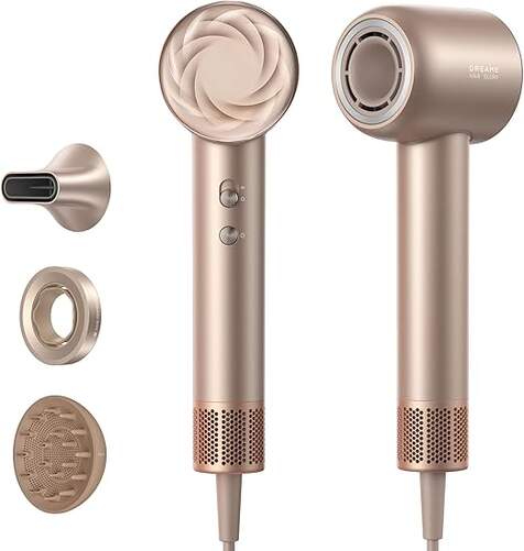 Secador Dreame Glory Mix Gold - 1600 W, I&oacute;nico, 2 Velocidades, 4 Temperaturas, Oro