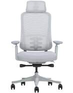 Silla Ergon&oacute;mica Phoenix Lira - Estructura Nylon, Reposacabezas ajustable, Reposabrazos 3D, Blanca