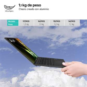 PORTATIL LG GRAM 14Z90S AP75P I7 ULTRA/16GB/512SSD