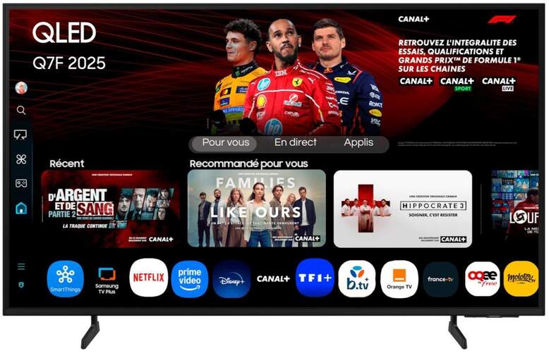 TV Samsung 50" QLED TQ50Q7F - 4K Ultra HD, Q4 AI Processor, Smart TV Tizen, 20 W RMS, HDR10+