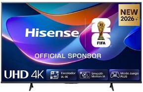 TV Hisense 55" QLED 55A6S - 4K Ultra HD, HomeOS U9.5, Dolby Vision, DTS Virtual:X 20 W, HDR10+