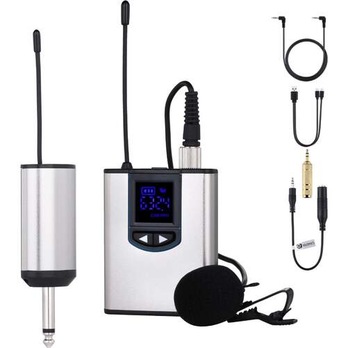 Micrófono de solapa NK NK-IG33008 - Adaptador de cámara, 650-680 mAh, plata y negro