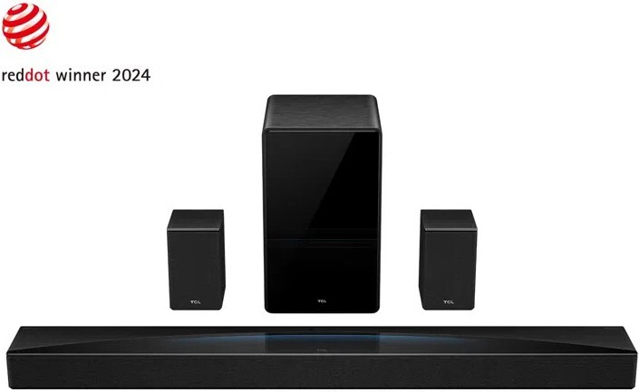 Barra de sonido TCL Q85HE 7.1.4 - 860 W, Dolby Atmos, con Subwoofer 180W, Wi-Fi y Bluetooth