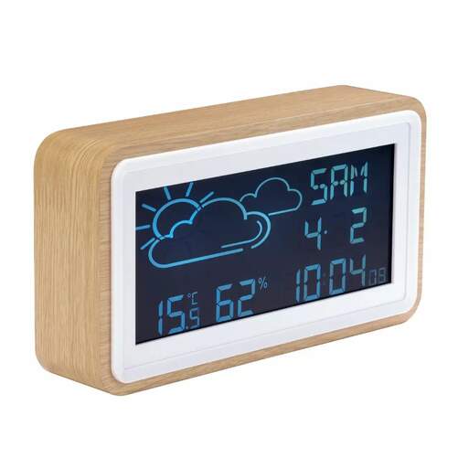 Radio reloj Denver WS-72 - Pantalla LCD, con term&oacute;metro y control de humedad
