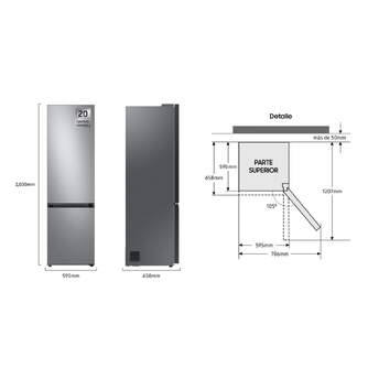 FRICOM. SAMSUNG RB38C7B6AS9/EF 203x60 NF INOX