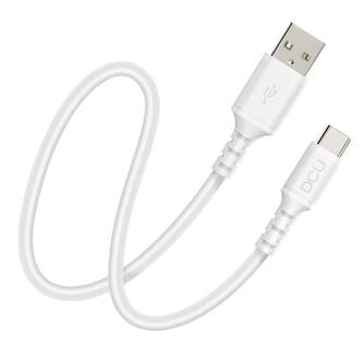CABLE DCU USB C a USB A 1M 2.0 SILICONA FLEX BLANC