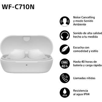 AURICULARES SONY WFC710NW TW NOISE CANCELLING BLAN