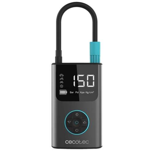 Inflador el&eacute;ctrico Cecotec Air Max - Pantalla incorporada, 150 psi presi&oacute;n m&aacute;xima