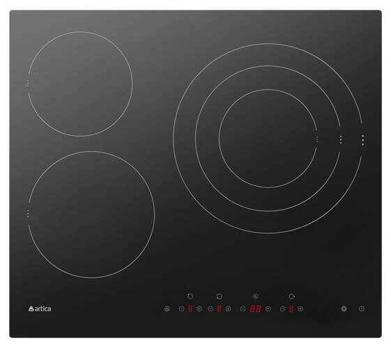 Placa Vitrocer&aacute;mica Artica VITROLINE603 - 3 Zonas, 60 cm, 5700W