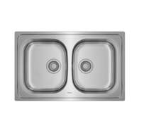 Fregadero Teka Universe 80TXP 2C 115040007 - 40x34 cm, 2 cubetas, Inox