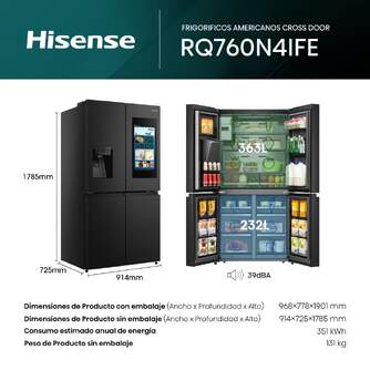 FRI. HISENSE RQ760N4IFE 179x92x73 4P NF DISP DSP