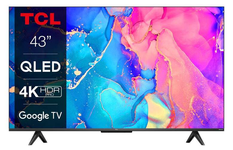 TV 43" TCL 43C631 QLED - 4K, Google TV, HDR10+,