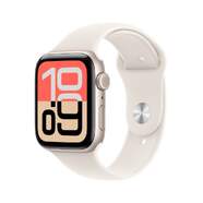 Apple Watch SE 3 Starlight - 1,73" OLED, GPS+Cellular, Bluetooth 5.3, 18 h aut., correa goma S/M