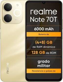SMARTPHONE REALME NOTE 70T 4/128 6.74%%%quot; GOLD