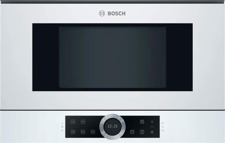 Microondas Integrable Bosch BFL634GW1 - 900 W, 21 L, Programas Automáticos, Sin Plato, Blanco