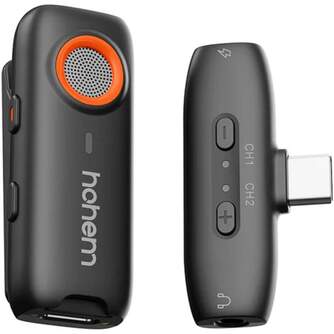 MICROFONO INALAMBRICO HOHEM MIC01 2TX 1RX USBC