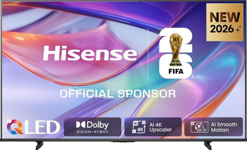 TV Hisense 85" QLED 85E7S - 4K Ultra HD, Dolby Atmos 30 W, Smart TV HomeOS U9.5, HDR10+