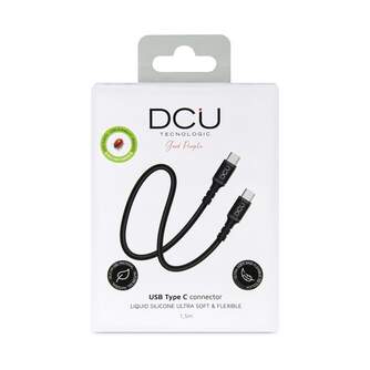 CABLE DCU USB C a USB C 1,5M 2.0 NEGRO