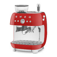 Cafetera Express Smeg EGF03RDEU - Molinillo, 20 Bares, 1650 W, Roja