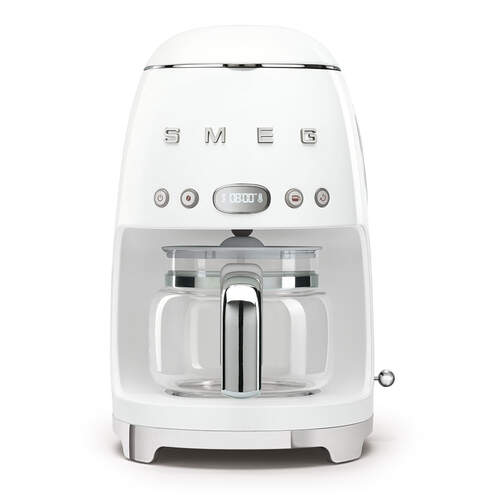 Cafetera Goteo DCF02WHEU Blanca - Hasta 10 Tazas, 1.4 Litros, Programable, Café Molido y Monodosis