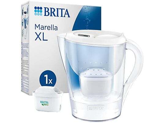 Jarra Brita Marella XL Blanco - Incluye 1 Filtro, 2 L, Blanco