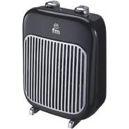 Calefactor FM TR-2000 - 2000W, 2 Potencias, Temp. Regulable, Sistema anti-vuelco, Negro