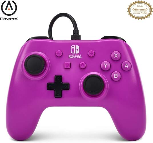 Mando para Nintendo Switch con cable Power A - Grape Purple