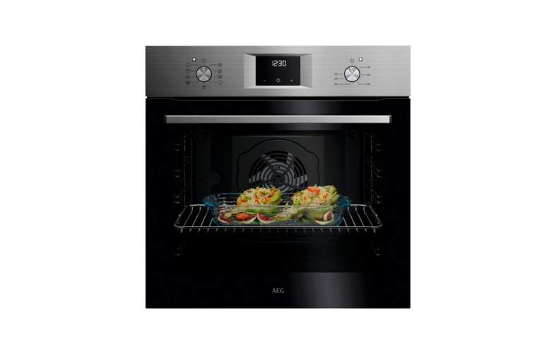 Horno AEG OU5AB21FSM - 72 L, 2300 W potencia Grill, Guía Telescópica, AquaClean, Inox