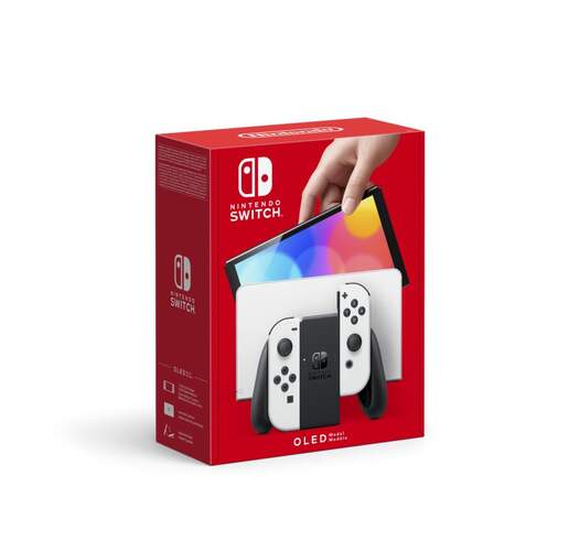 Consola Nintendo Switch OLED Blanca 2021 - 7 Pulgadas, 64GB, Mandos Joy-Con