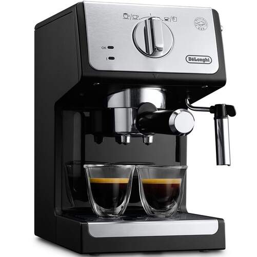 Cafetera Espresso Ariete 1380 Slim - 1300W, 15 Bares, Thermoblock, 1.1  Litros, Acero Inox, Brazo