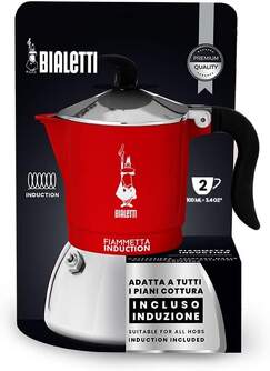 CAFET. ITALIANA BIALETTI FIAMMETTA INDUCTI RED 2T