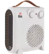 Calefactor FM DUAL-2000 - 2000W, 2 Potencias, Temp. Regulable, Rejilla metálica, Blanco Calefactor FM DUAL-2000 - 2000W, 2 Potencias, Temp. Regulable, Rejilla metálica, Blanco