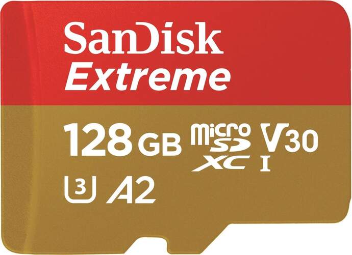 Tarjeta Memoria SanDisk SD 128GB - 180 MB/s, Clase 10 U1 + Adaptador SD