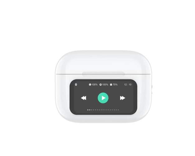 Auriculares DCU Bluetooth con pantalla - Blanco, TWS (True Wireless Stereo), micrófono integrado