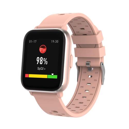 SmartWatch Denver SW-164 Rosa - 1.4", Multideporte, HR Sensor, Saturación OX, IP68, Notificaciones