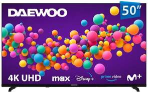 TV Daewoo 50" LED 50DM56UV - 4K Ultra HD, Smart TV VIDAA, Dolby Audio 12W, HDR10