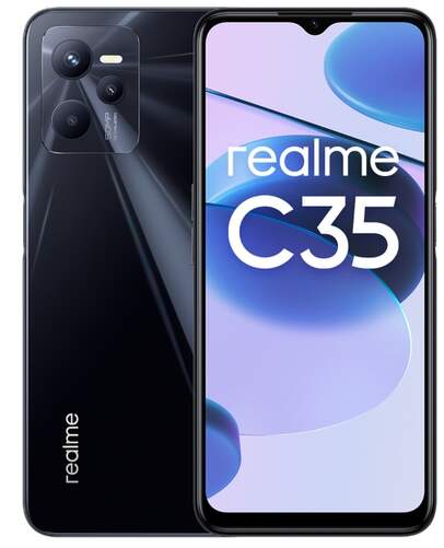 Realme C35 4/64GB Negro - 6.6" FHD+, 50+2/8Mpx, 5000mAh 18W, Dual SIM, Android 11