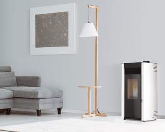 ESTUFA A PELLET RED POD FIRST 12KW WHITE (CANALIZA