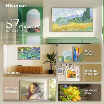 TV HISENSE 55%%%quot; 55S7S CANVAS UHD QLED SMARTTV 144HZ