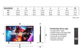 TV PHILIPS 75%%%quot; 75MLED920 UHD MINILED STV AMBI 120H