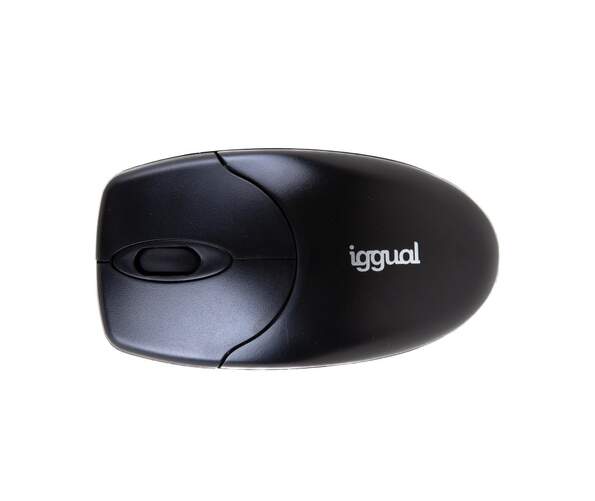 Rat&oacute;n Iggual inal&aacute;mbrico WOM-BASIC2-1000DPI Negro - Nanorreceptor USB-tipo A, ambidextro