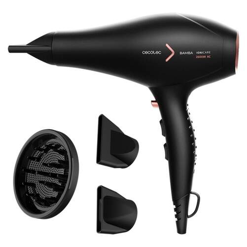 Secador Cecotec Bamba IoniCare 5350 PowerShine - 2600W, Iónico, Difusor