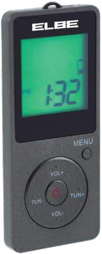 Radio digital Elbe RF-95 - Radio AM/FM, podómetro, auriculares incluídos, bateria recargable