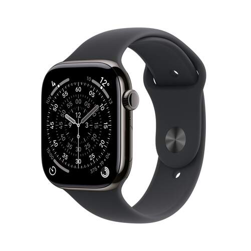 Apple Watch Series 11 Pizarra - 1,81" OLED, GPS + Cellular, 24h autonomía, correa goma talla S/M